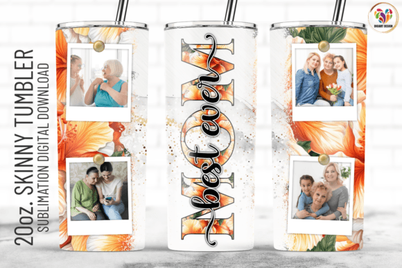 Best Mom Ever Habiscus Flowers Tumbler Graphics & Print Templates