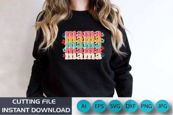 Mama Mothers Day USA T-Shirt Designs & Graphics