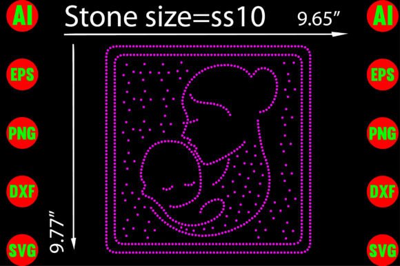 Mom and Son Rhinestone Design: Graphics for T-Shirt Designs