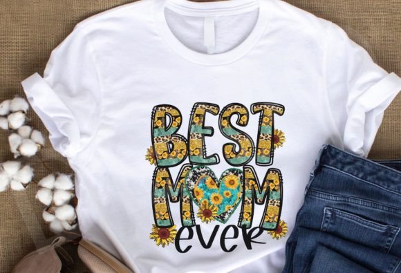 Mom with Floral Png: Graphics for T-Shirt Designs