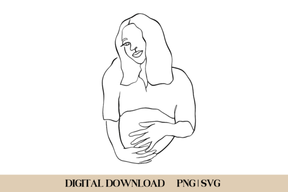 Pregnant Mom Line Art: Essential Graphics & Illustrations